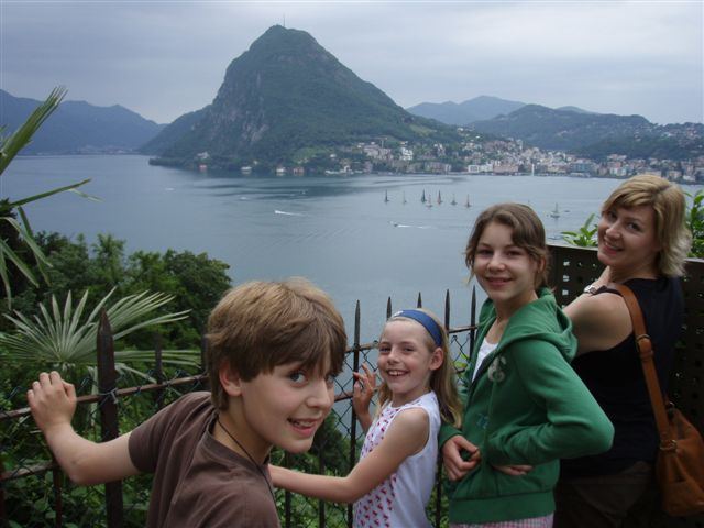 Watching Cat racing in Lugano from the mountain tram station
