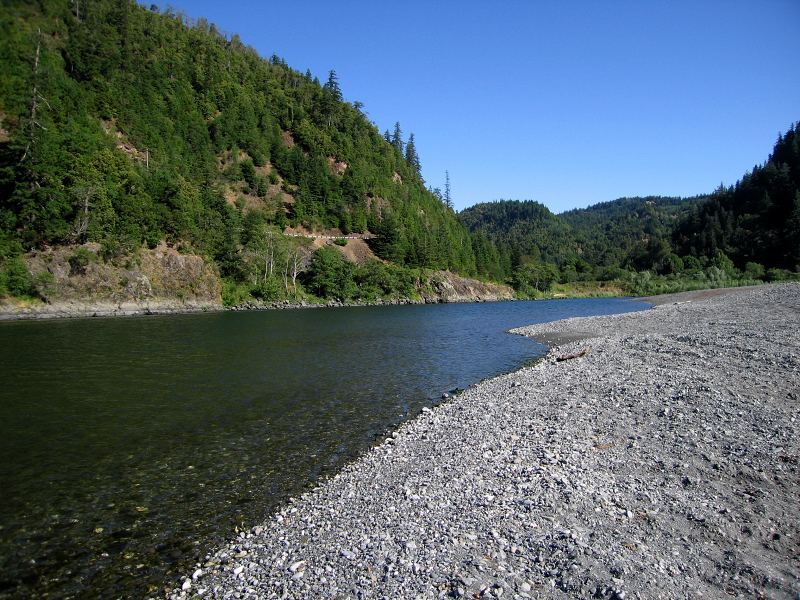 Bathing area at Gold Beach campsite. Warm water!
