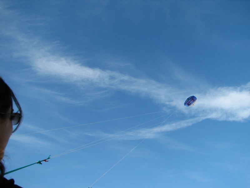 Sharon flying the trainer
