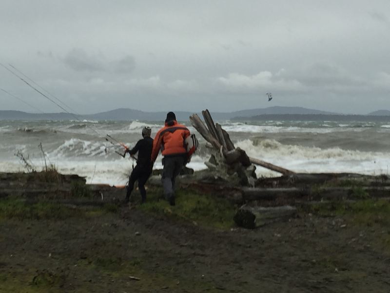 Getting ready for the shore-break and log crushing.
Always good to have the helping hand on those nasty IV days.
