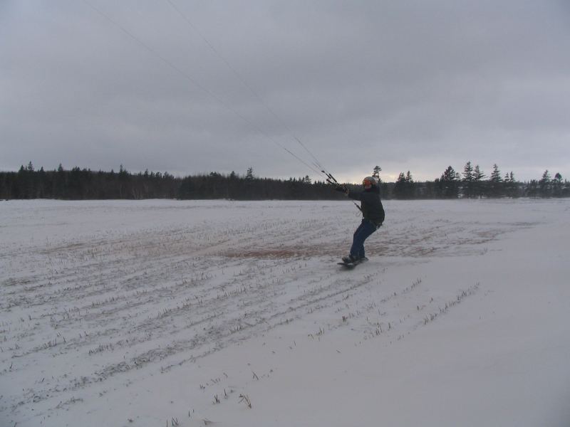 Nosey Snow Kiting in Cavendish, PEI DEC 07
