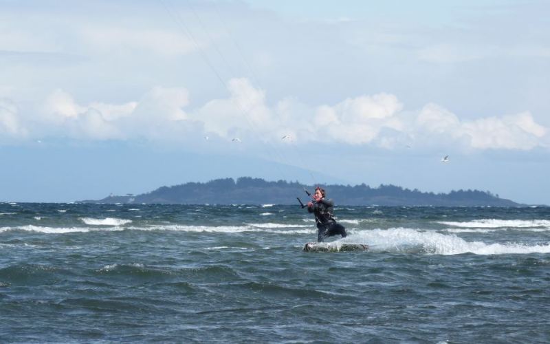 Spring  kiting at SP
Ballenas Isl. in the background
