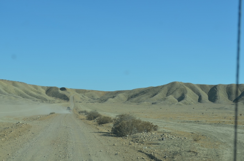 The road to Solo Sports is just like the road to Nitinat, only sometimes better and sometimes worse but with no trees or cactus instead of trees. Here's proof clipping along at 80 km/h.
