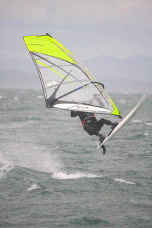 Wind surfing at Willow beach on the 24th Dec
