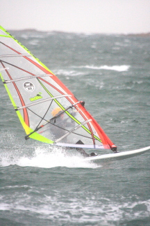 Wind surfing at Willow beach on the 24th Dec
