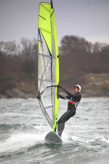 Wind surfing at Willow beach on the 24th Dec
