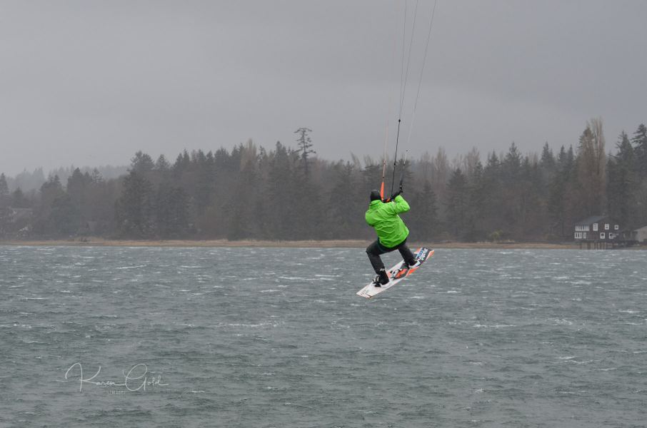 Kite Boarding Jump
